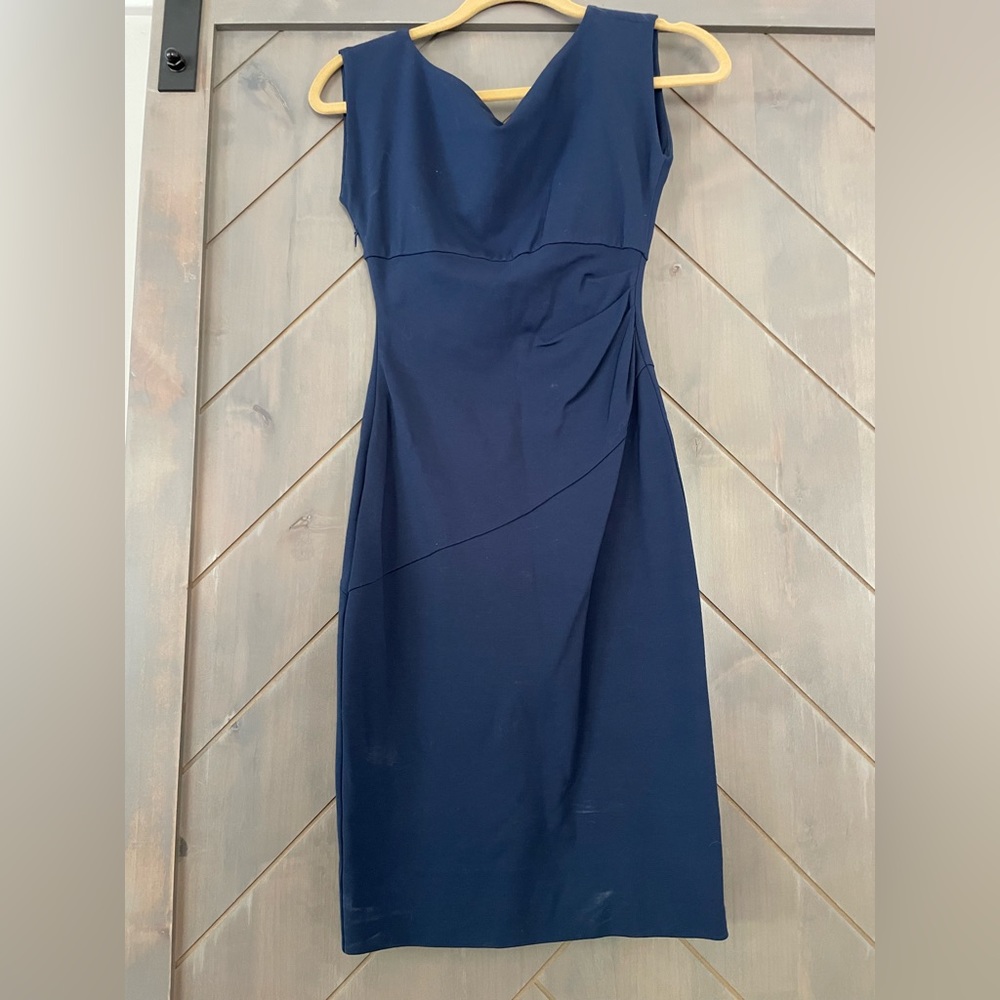 Diane Von Furstenberg navy sheath dress